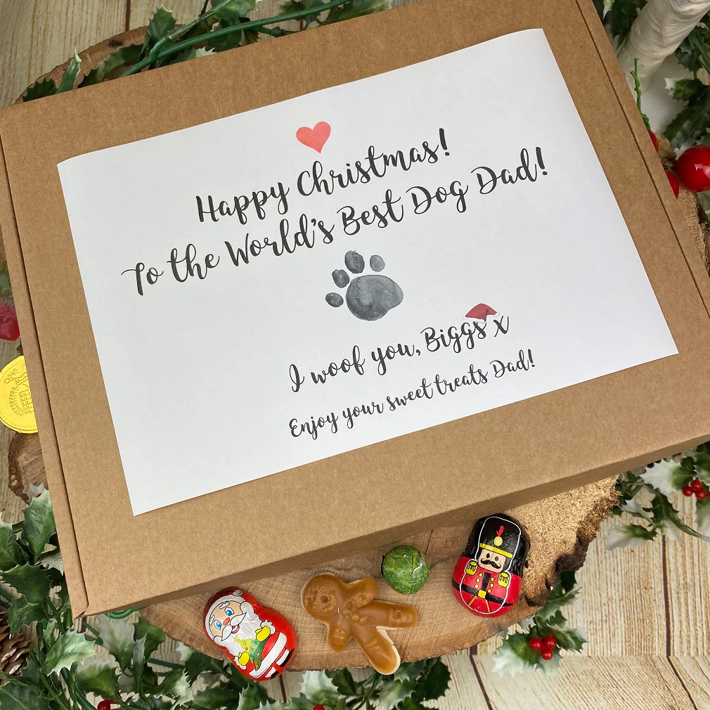 Happy Christmas Worlds Best Dog Mum/Dad Sweet Box - Image 2