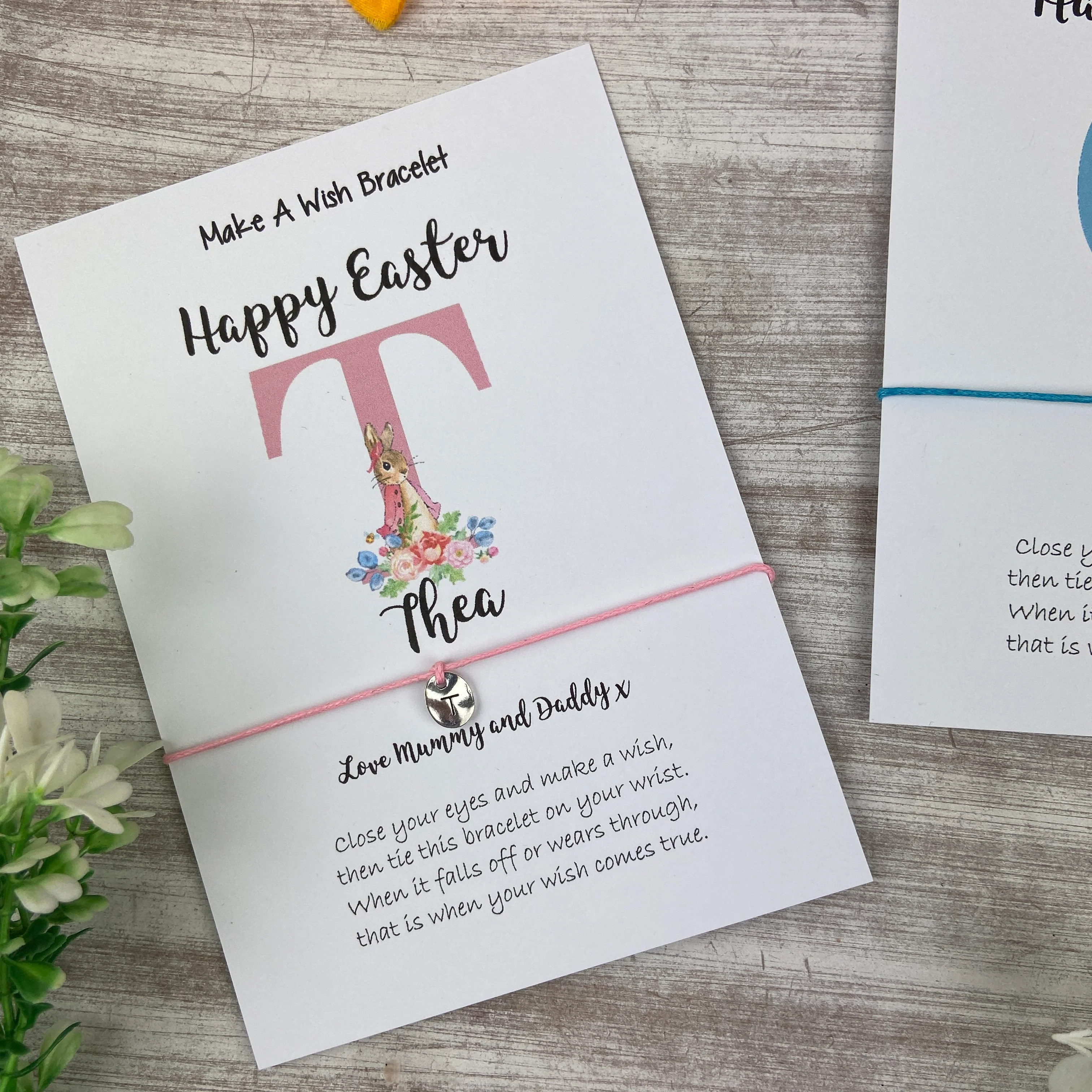 Happy Easter Personalised Initial Wish Bracelet - Image 6