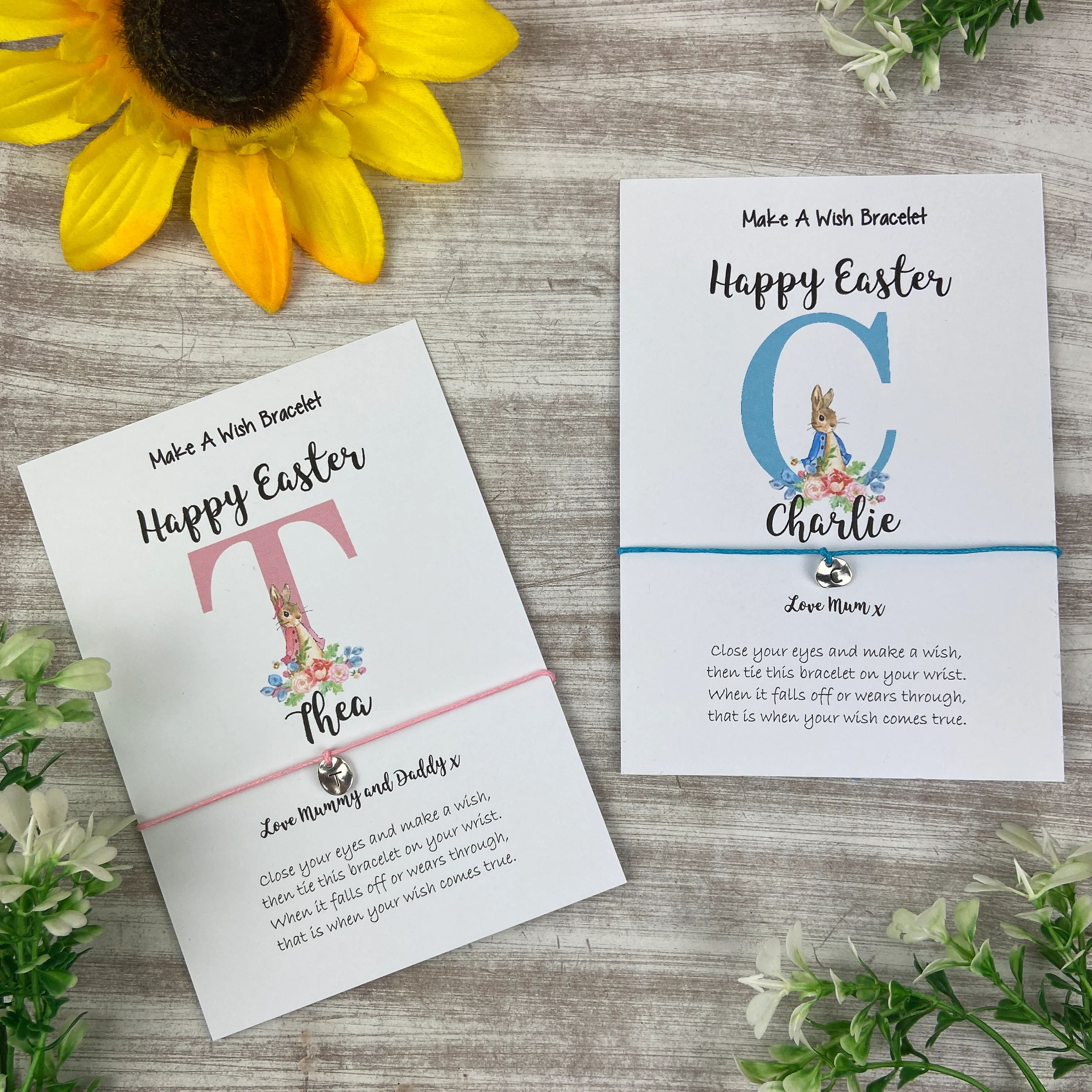Happy Easter Personalised Initial Wish Bracelet - Image 8