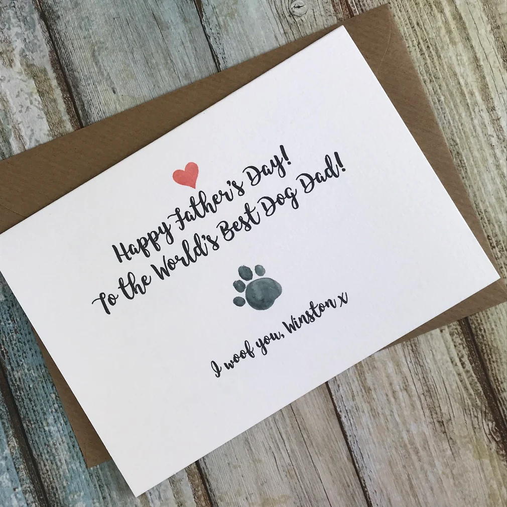 Happy Father's Day Best Dog Dad Personalised Card - Image 4