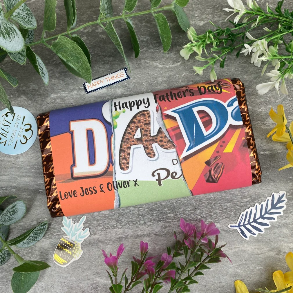Happy Father's Day Dad Personalised Chocolate Bar - Image 2