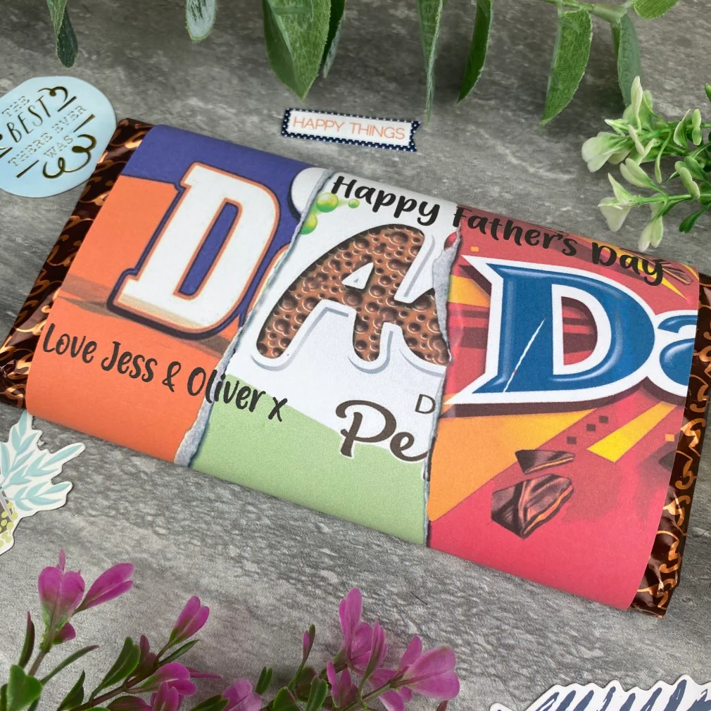 Happy Father's Day Dad Personalised Chocolate Bar - Image 3