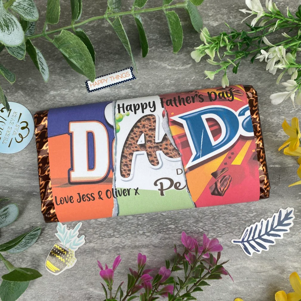 Happy Father's Day Dad Personalised Chocolate Bar - Image 4