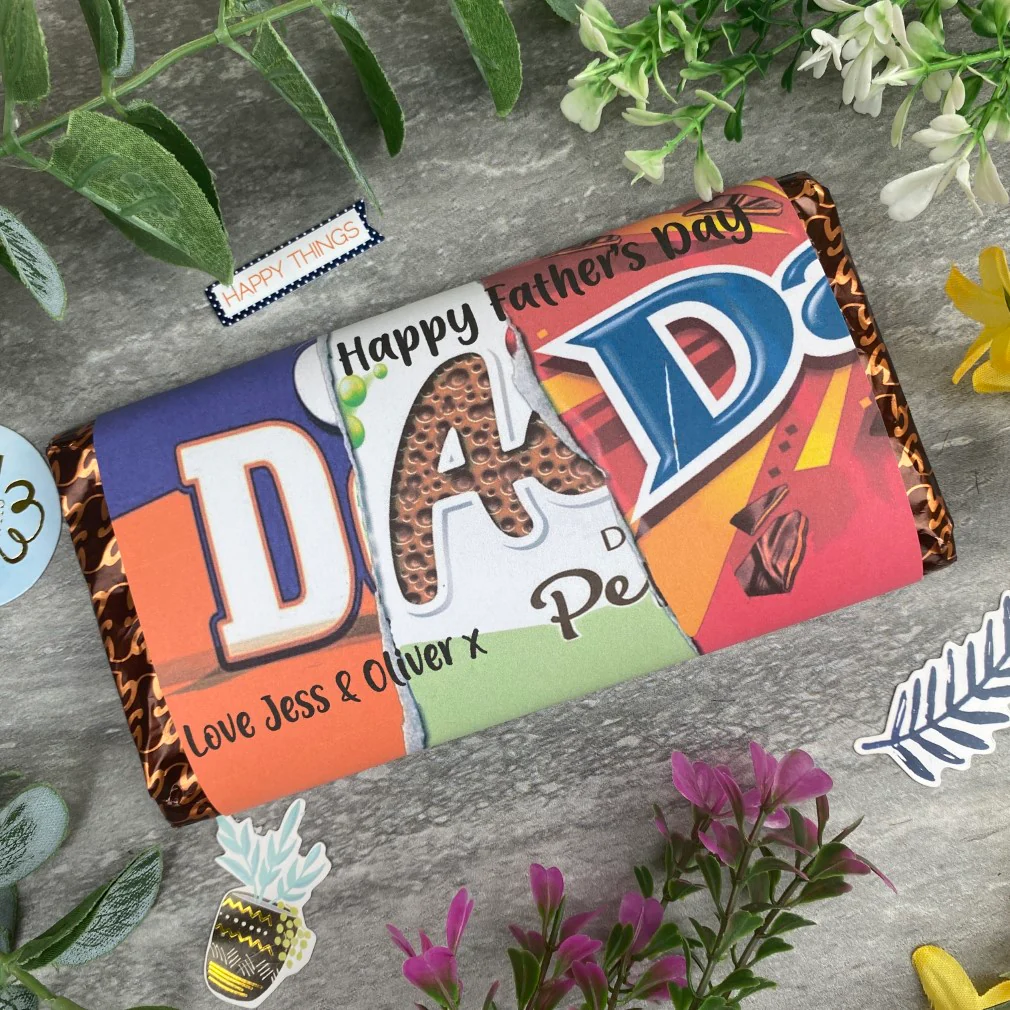 Happy Father's Day Dad Personalised Chocolate Bar - Image 5