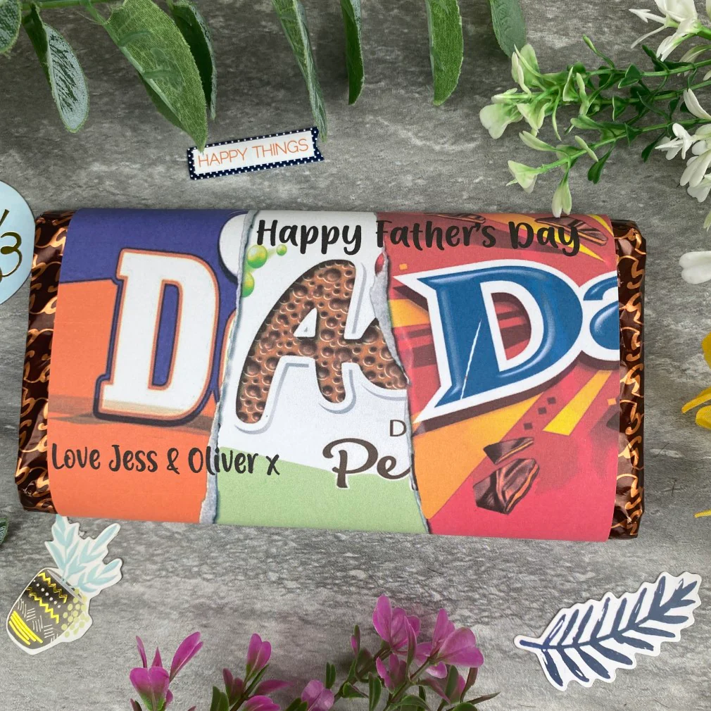 Happy Father's Day Dad Personalised Chocolate Bar - Image 8