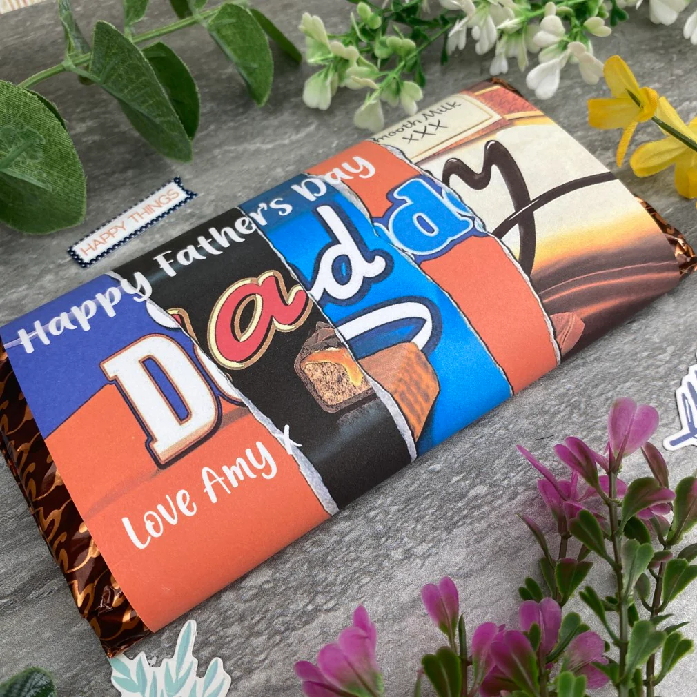 Happy Father's Day Daddy Personalised Chocolate Bar