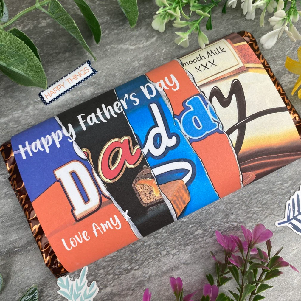 Happy Father's Day Daddy Personalised Chocolate Bar - Image 2