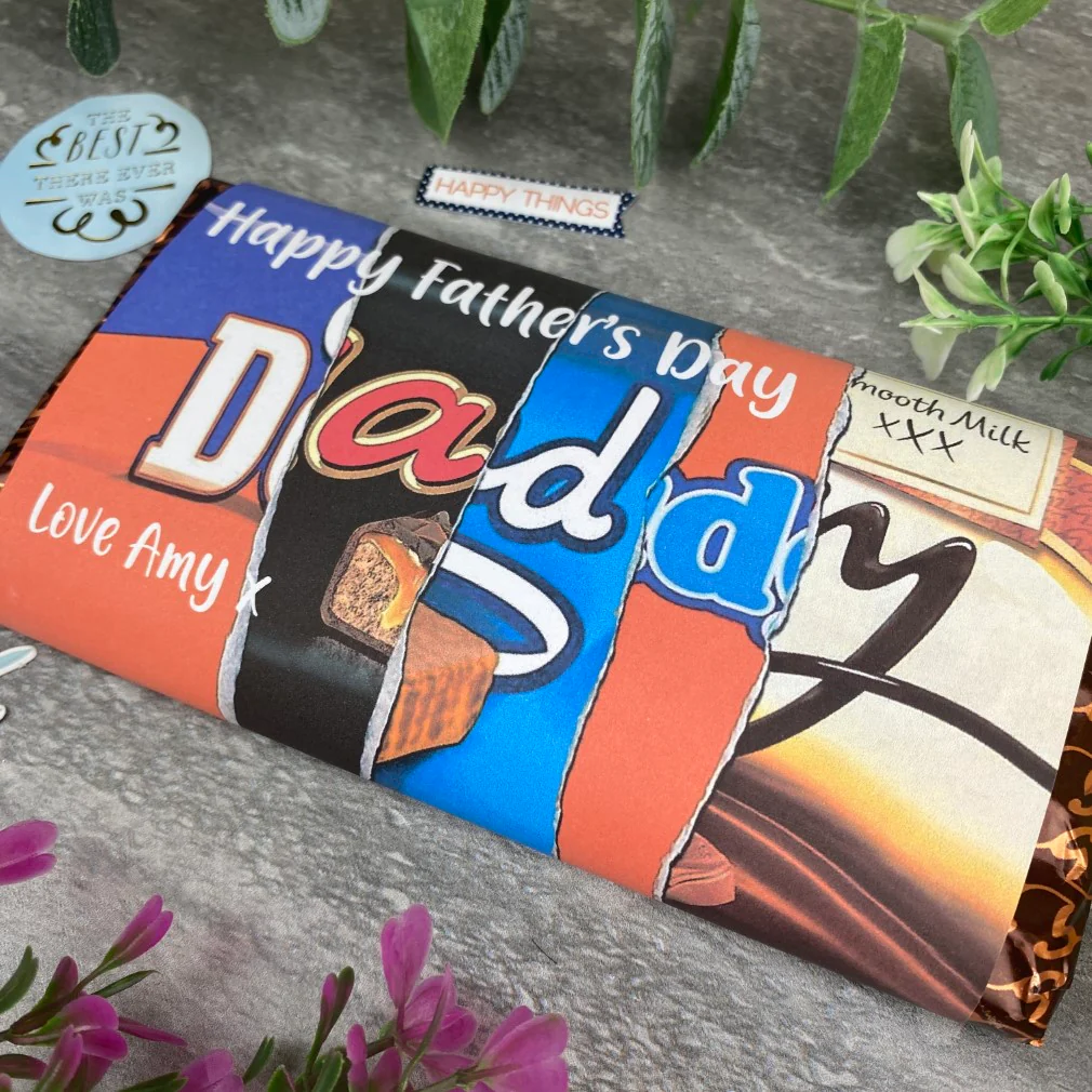 Happy Father's Day Daddy Personalised Chocolate Bar - Image 3
