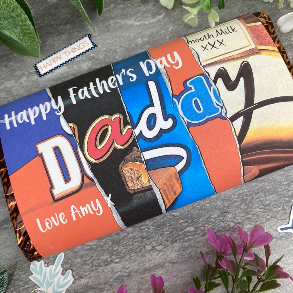 Happy Father's Day Daddy Personalised Chocolate Bar - Image 6