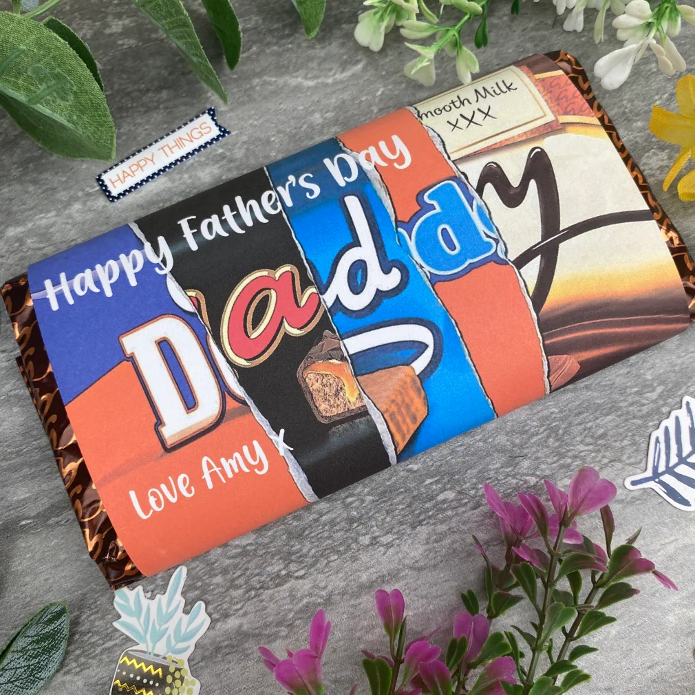 Happy Father's Day Daddy Personalised Chocolate Bar - Image 8