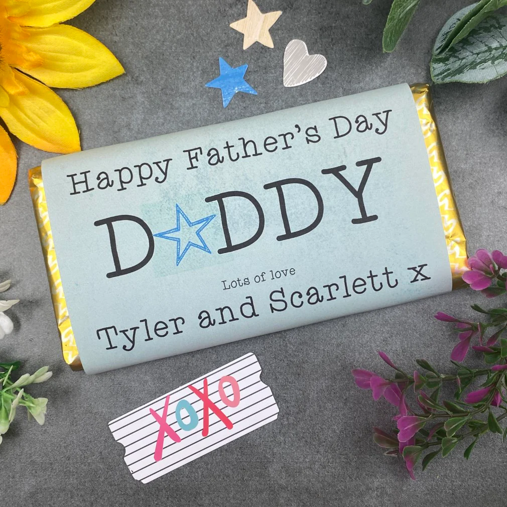 Happy Father's Day Daddy Personalised Chocolate Bar - Image 2