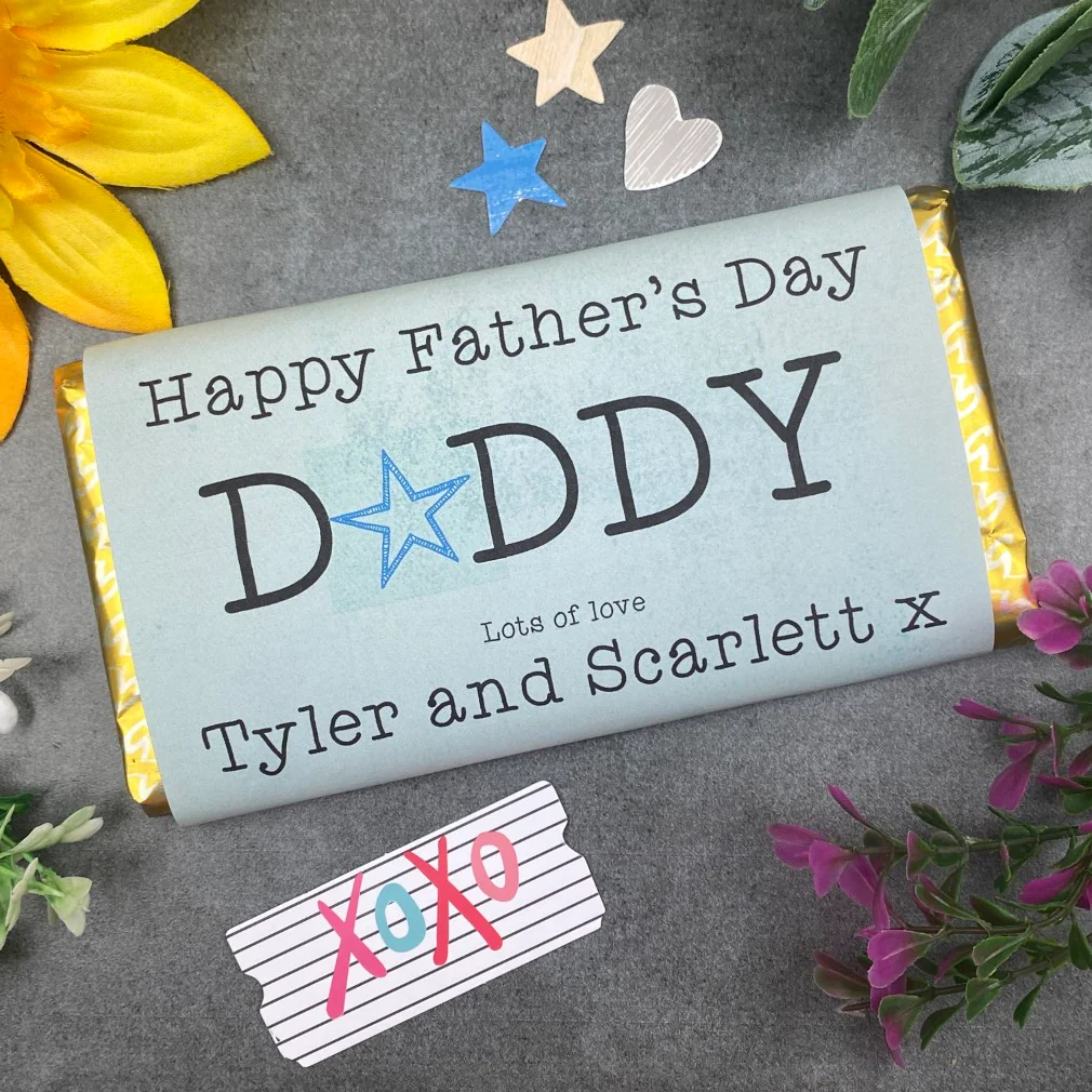 Happy Father's Day Daddy Personalised Chocolate Bar - Image 4