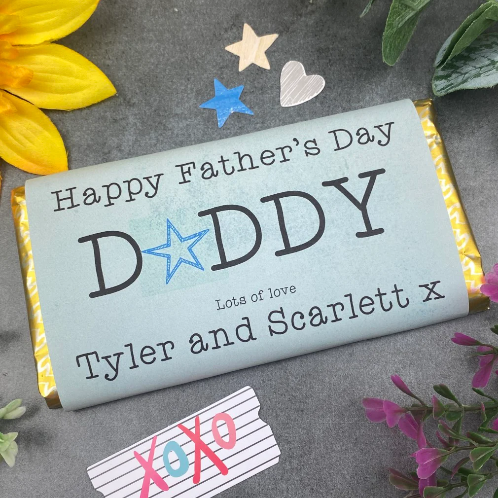 Happy Father's Day Daddy Personalised Chocolate Bar - Image 5