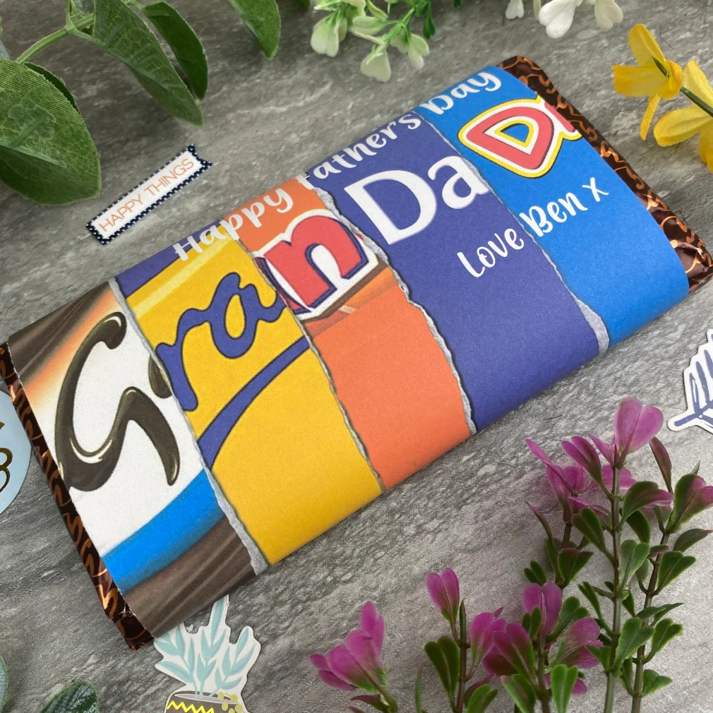 Happy Father's Day Grandad Personalised Chocolate Bar - Image 7