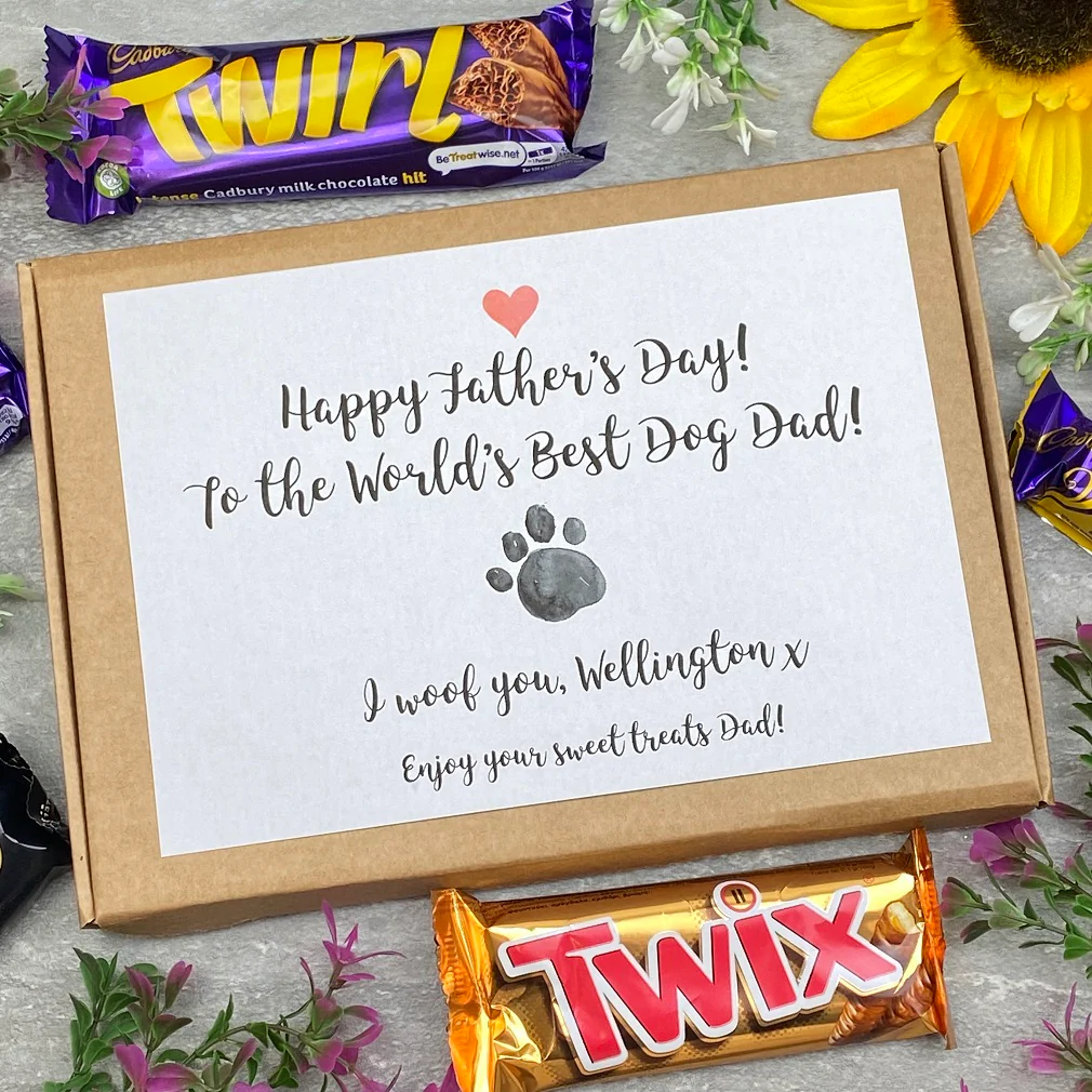 Happy Fathers Day Dog Dad- Personalised Chocolate Box - Image 3