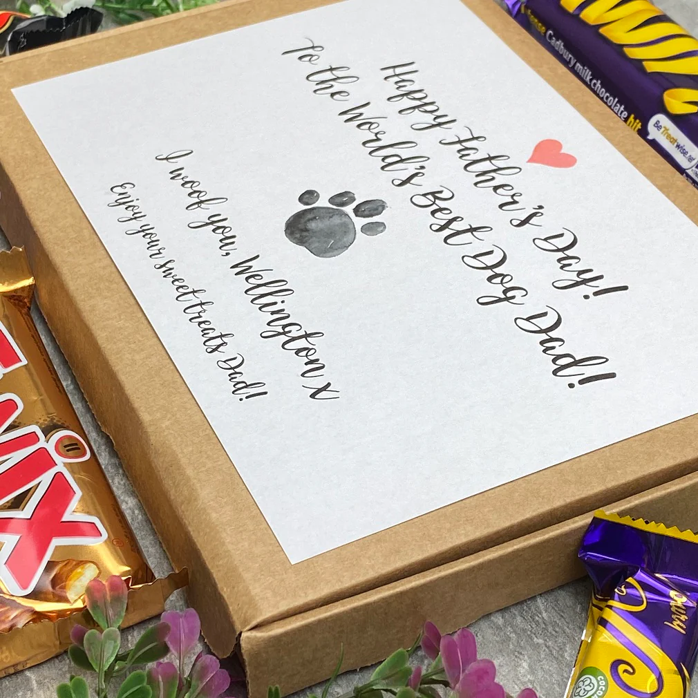 Happy Fathers Day Dog Dad- Personalised Chocolate Box - Image 4