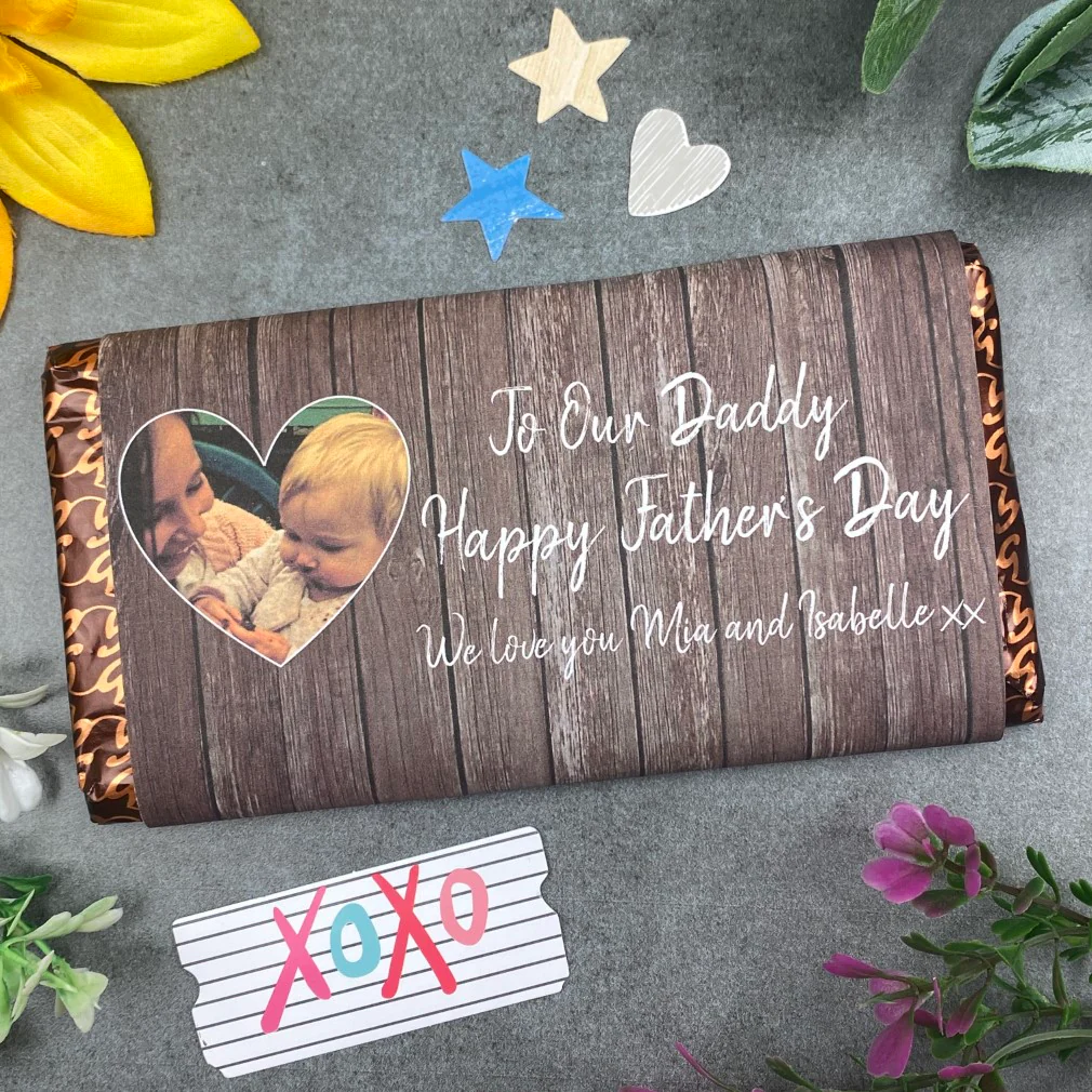 Happy Father's Day Personalised Photo Chocolate Bar
