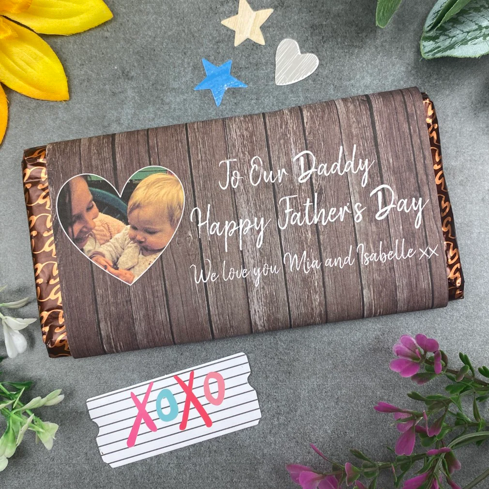 Happy Father's Day Personalised Photo Chocolate Bar - Image 2