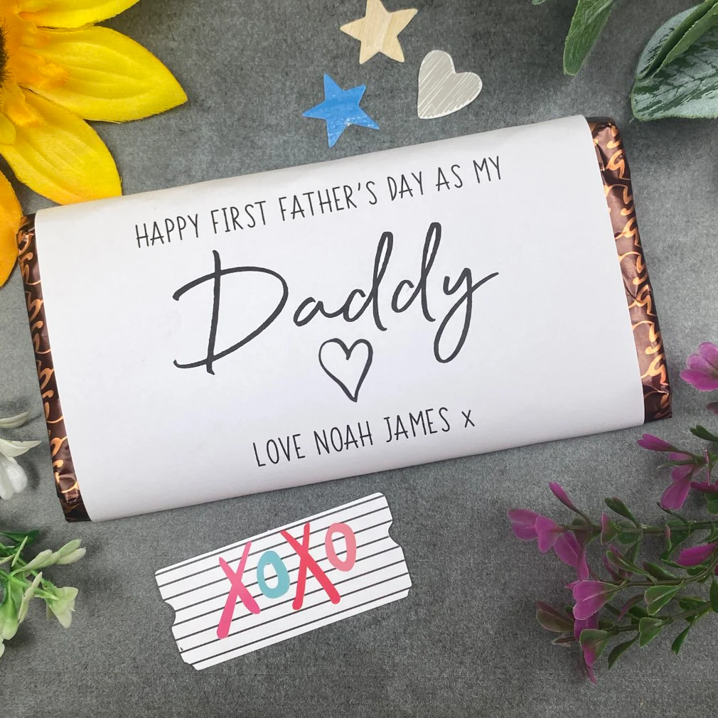 Happy First Father's Day Personalised Chocolate Bar - Image 2