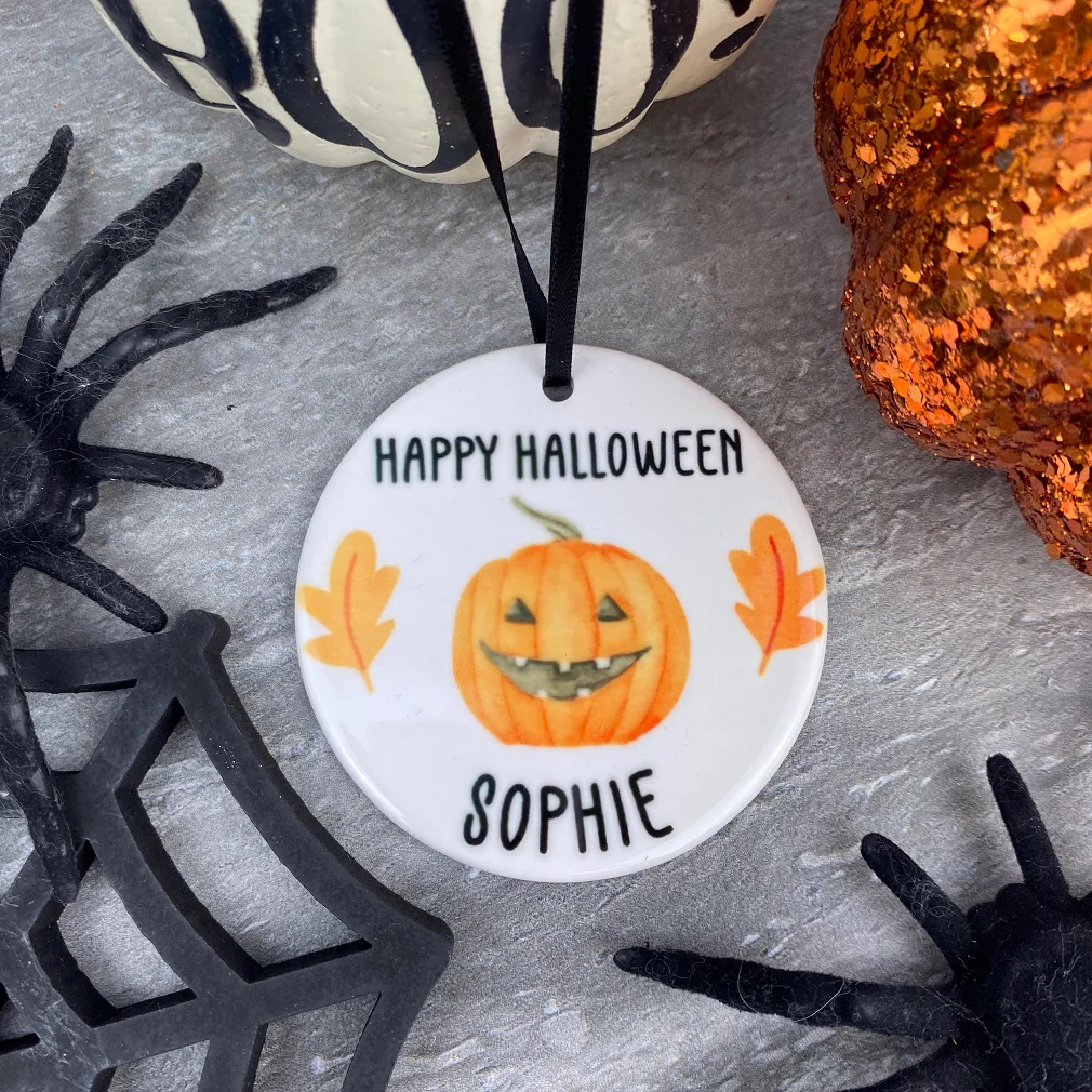 Happy Halloween Pumpkin Hanging Decoration - Image 4