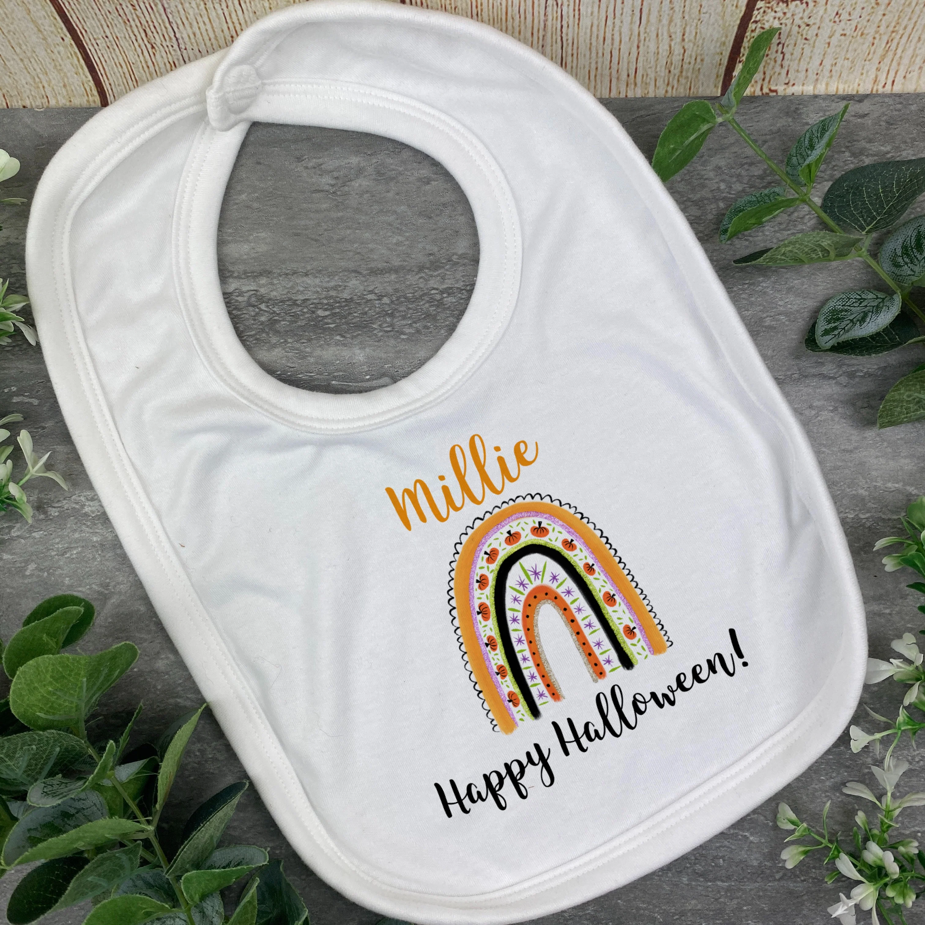 Happy Halloween Rainbow Bib - Image 2