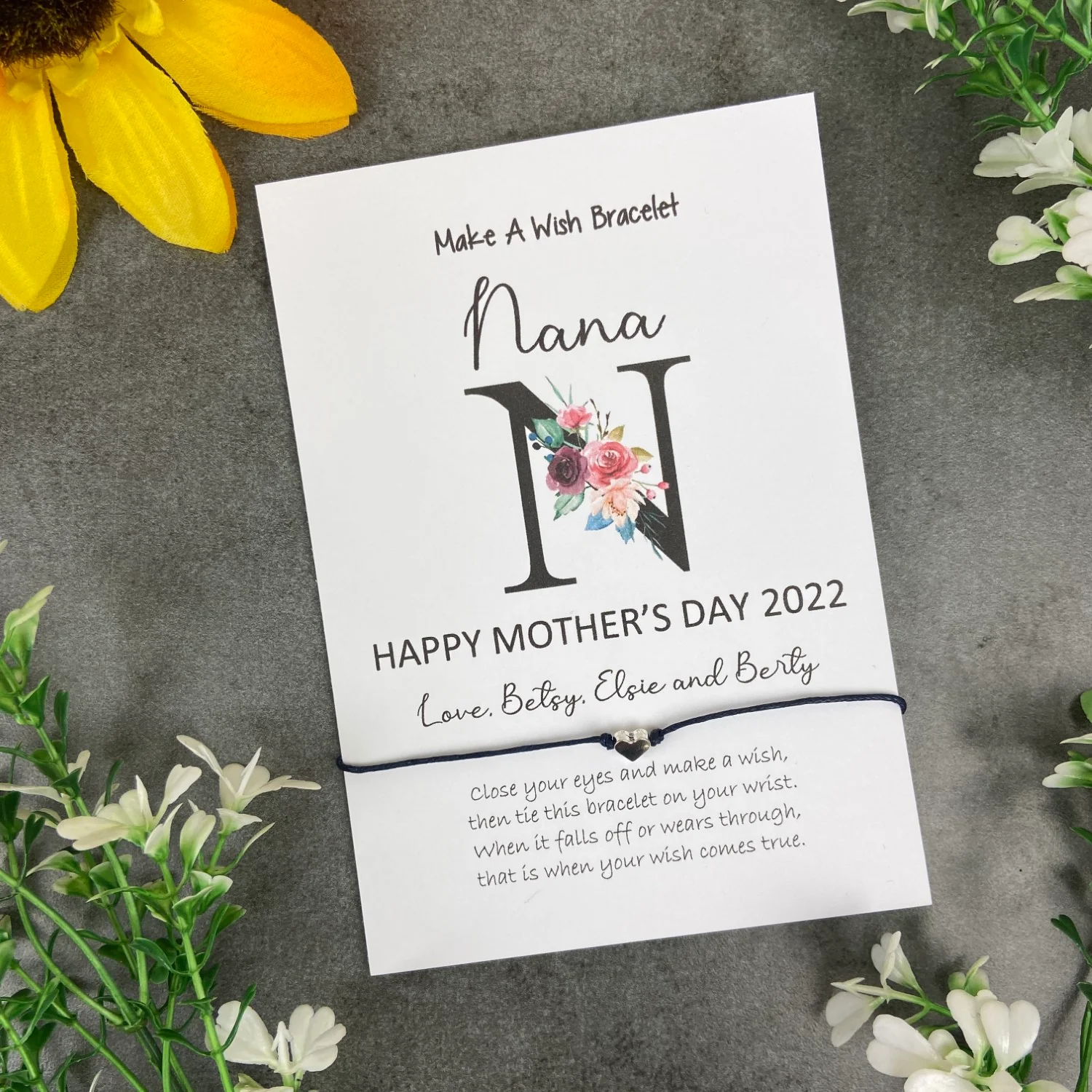 Happy Mother's Day Nana - Personalised Wish Bracelet For Nana - Image 10