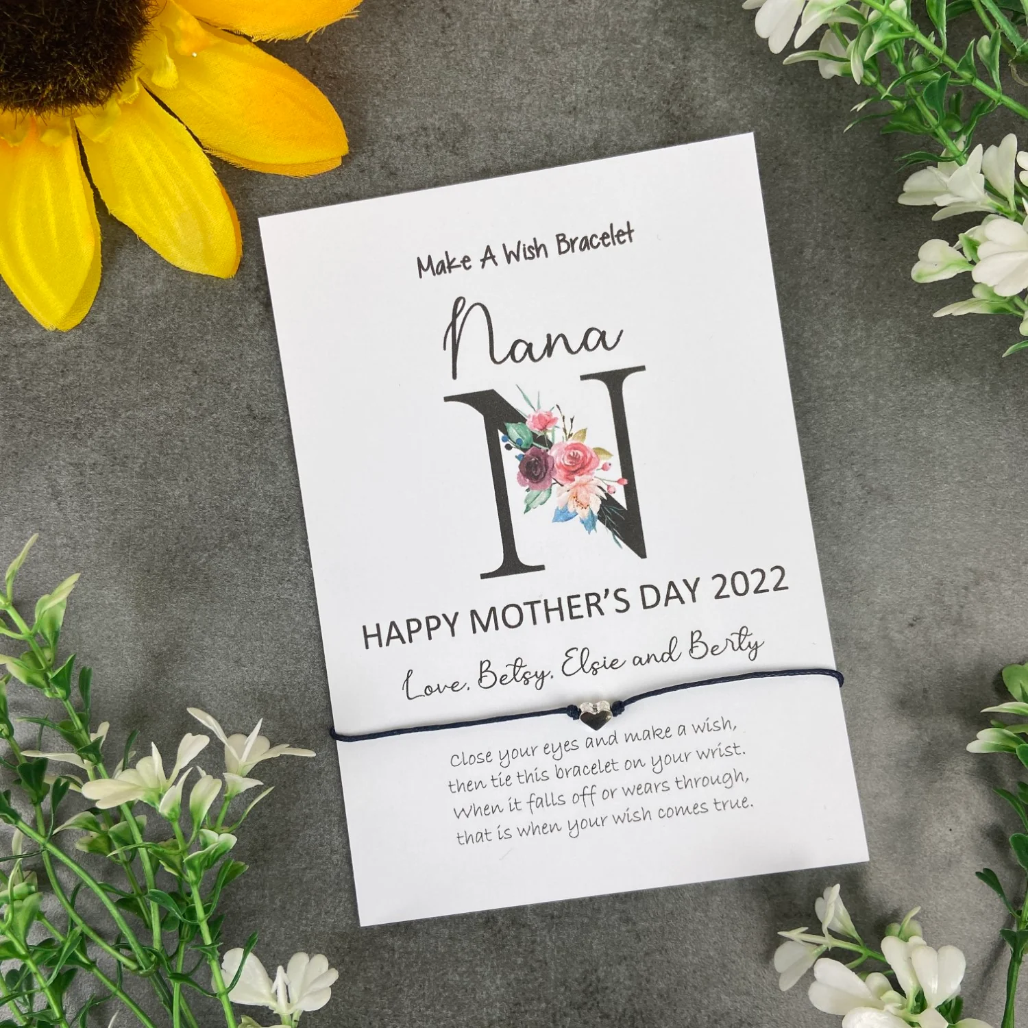 Happy Mother's Day Nana - Personalised Wish Bracelet For Nana - Image 2
