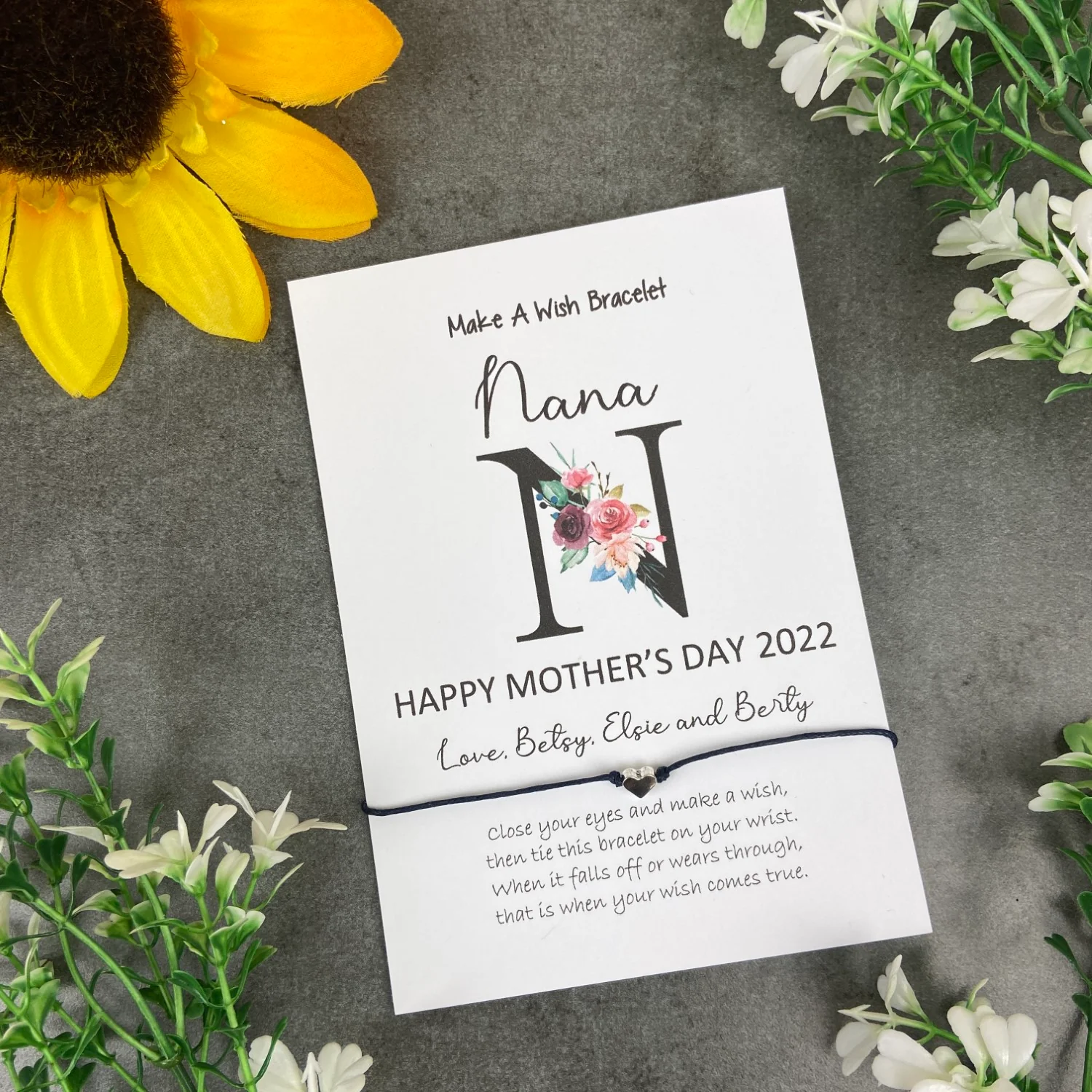 Happy Mother's Day Nana - Personalised Wish Bracelet For Nana - Image 5
