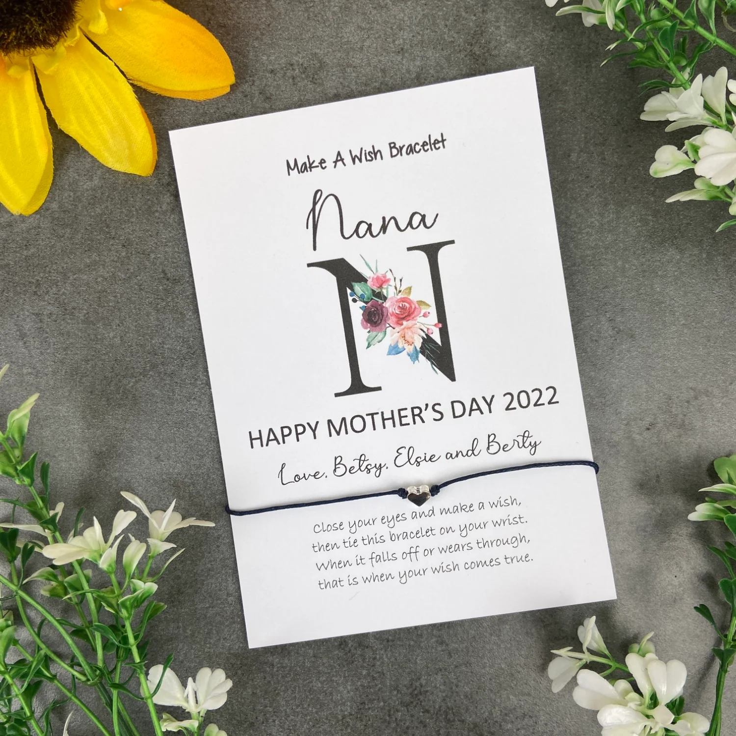 Happy Mother's Day Nana - Personalised Wish Bracelet For Nana - Image 8