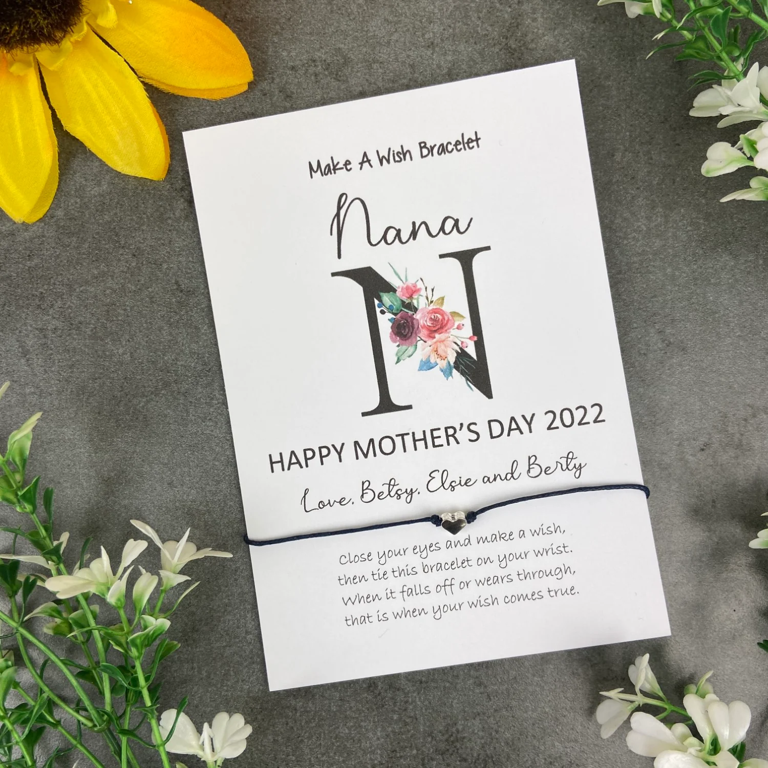 Happy Mother's Day Nana - Personalised Wish Bracelet For Nana - Image 9