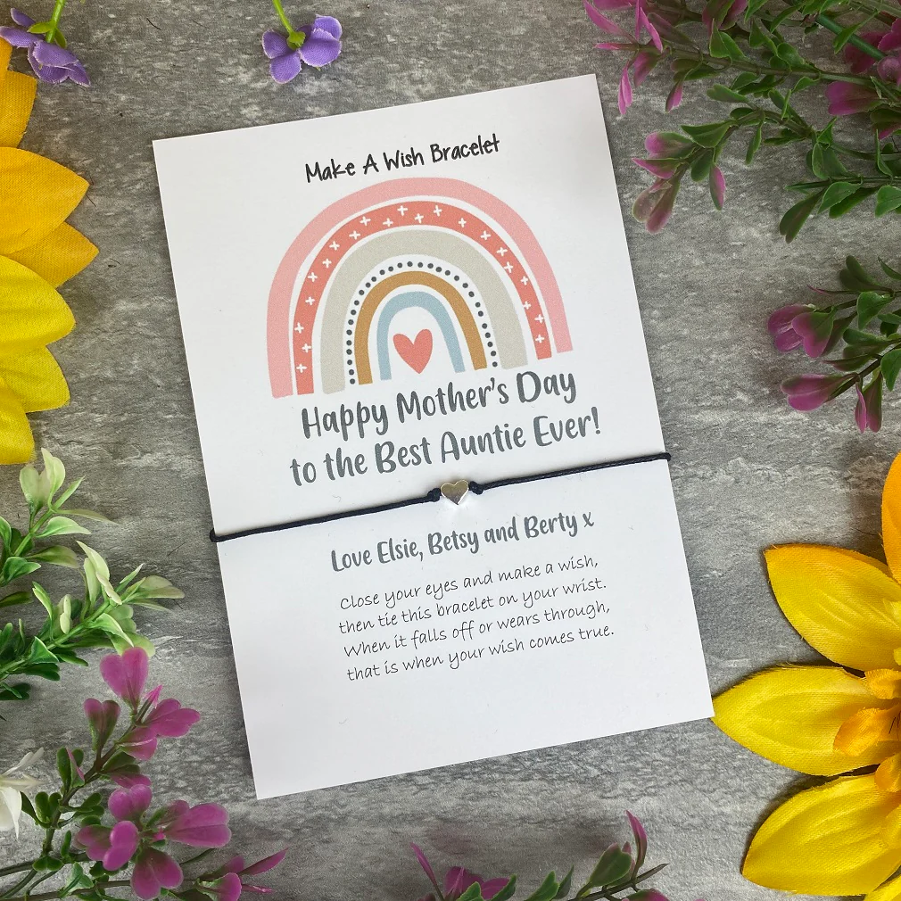 Happy Mother's Day To The Best Auntie Ever Wish Bracelet - Image 8