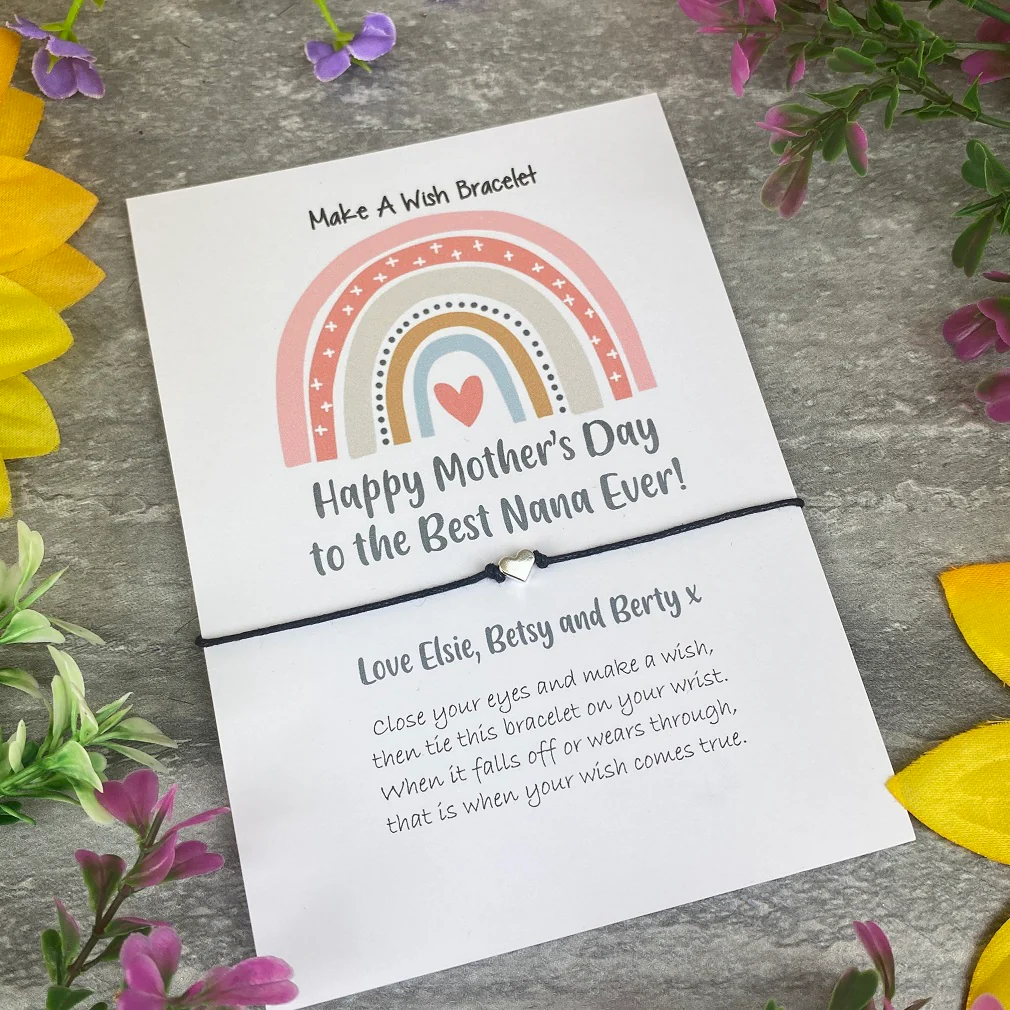 Happy Mother's Day To The Best Nana Ever Wish Bracelet - Image 4