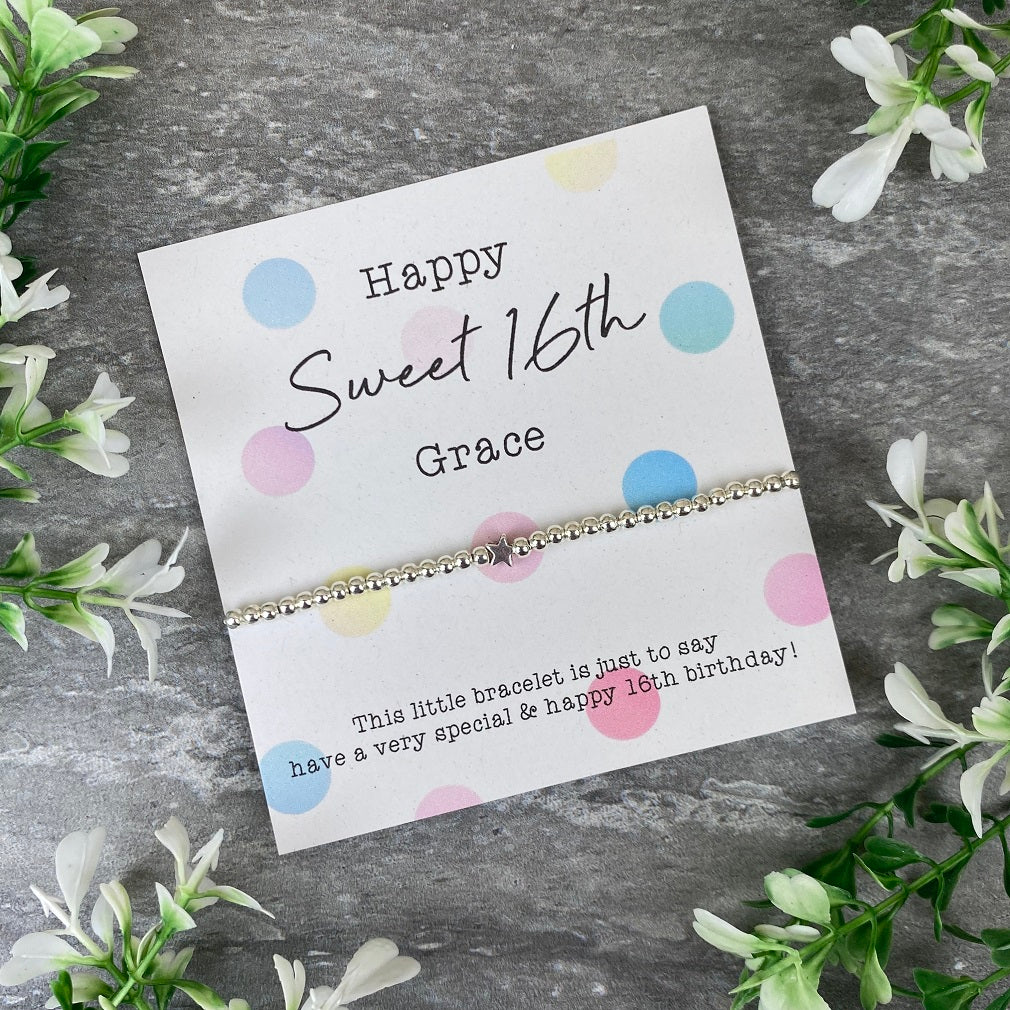 Happy Sweet 16th Beaded Bracelet - Image 5