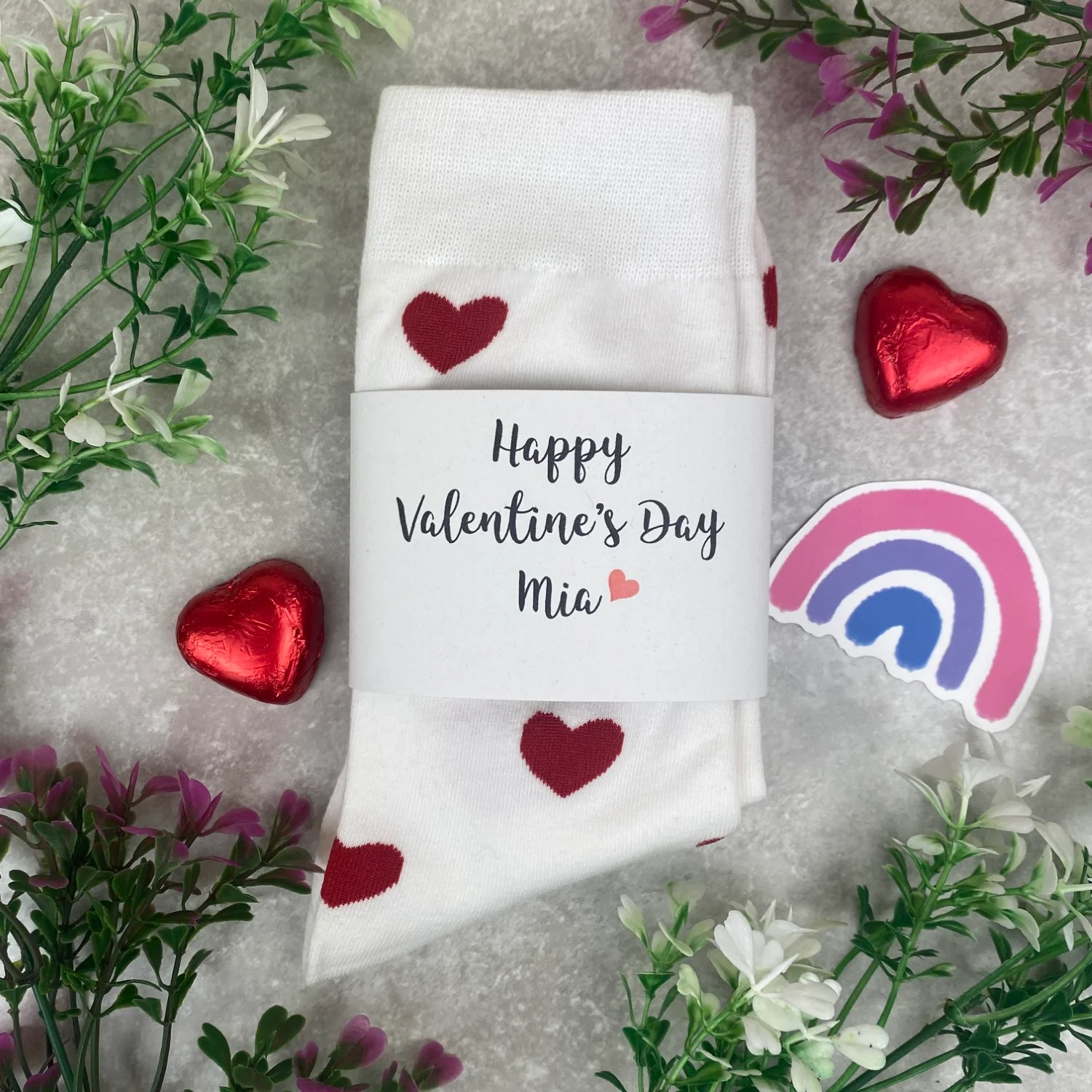 Happy Valentines Day- Heart Socks - Image 9