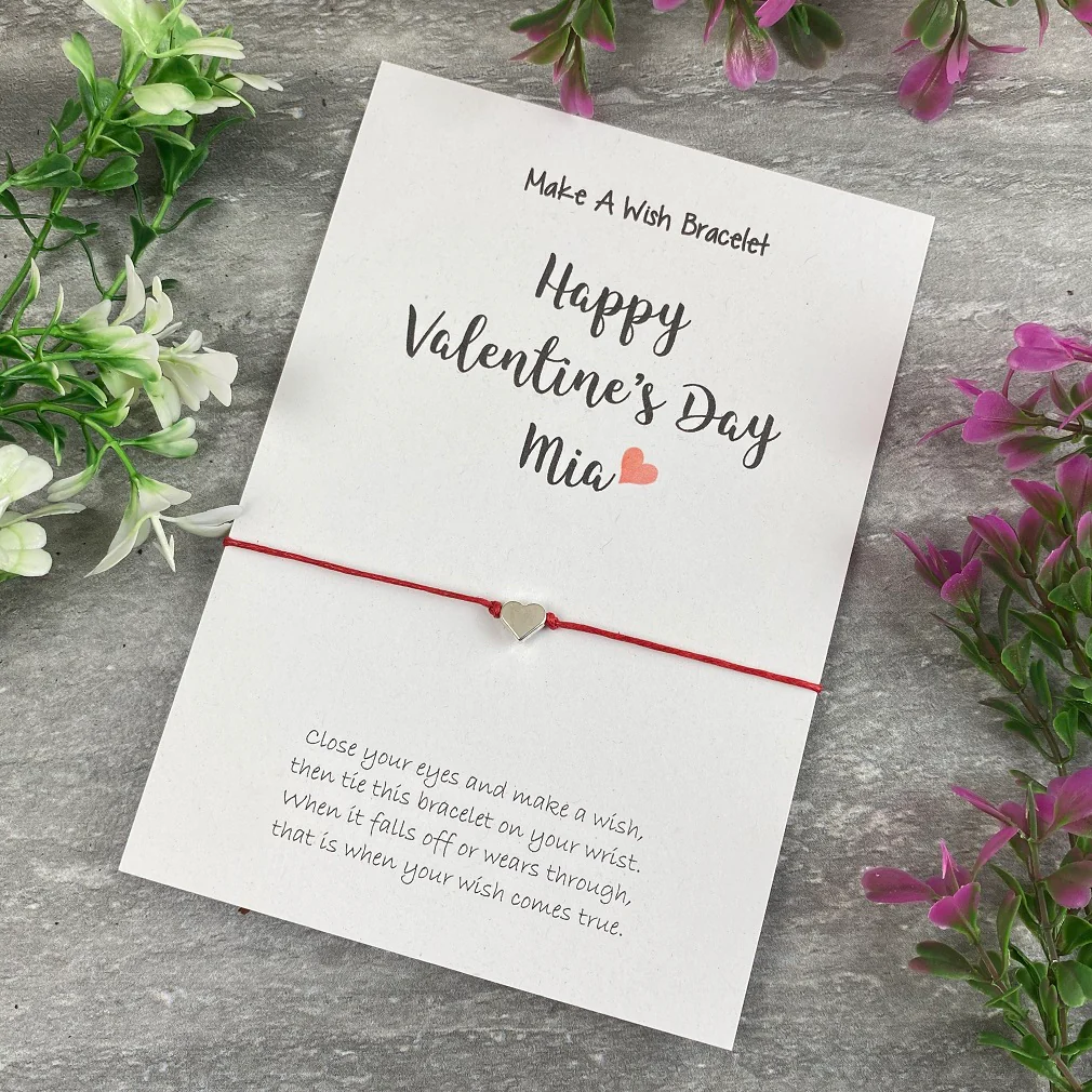 Happy Valentines Day - Personalised Wish Bracelet - Image 6
