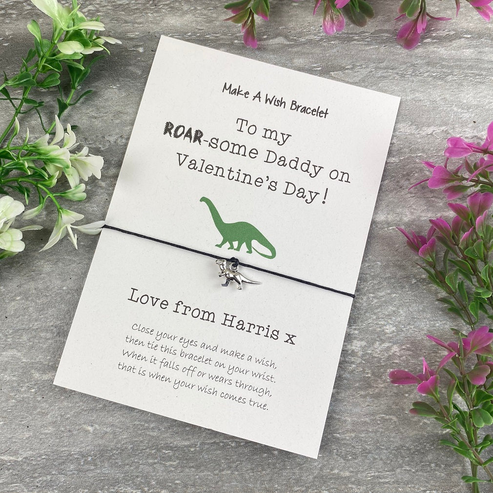 Happy Valentine's Day Roar-Some Daddy/Mummy - Wish Bracelet - Image 6