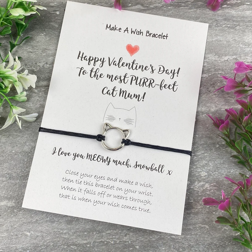 Happy Valentines Purr-Fect Cat Mum - Wish Bracelet - Image 6