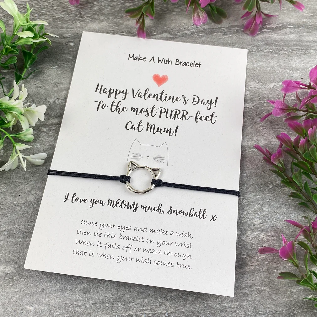 Happy Valentines Purr-Fect Cat Mum - Wish Bracelet - Image 8