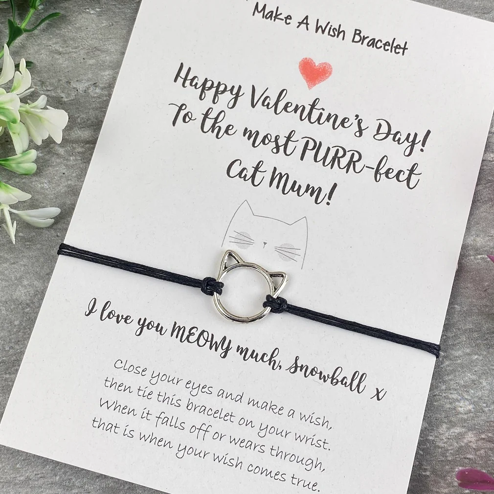 Happy Valentines Purr-Fect Cat Mum - Wish Bracelet - Image 9