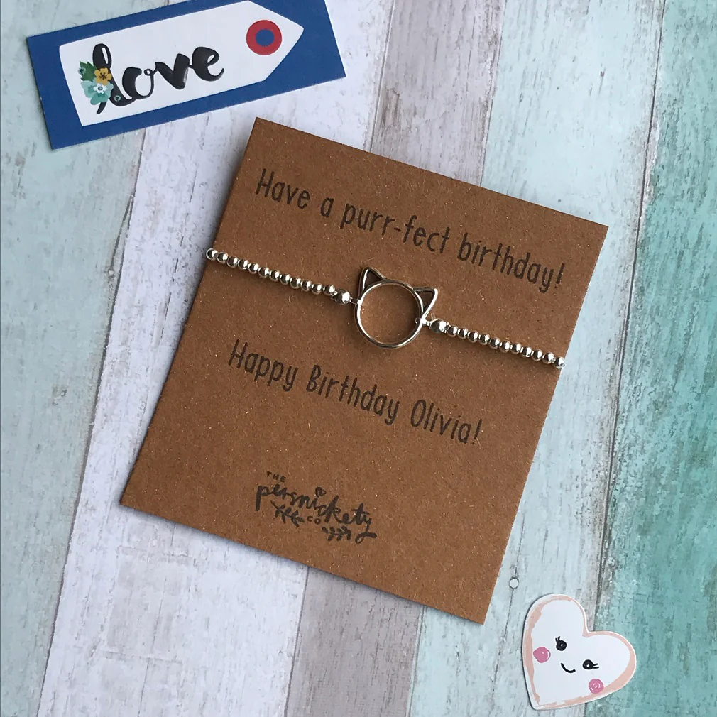 Have A Purr-fect Birthday Beaded Bracelet - Image 3