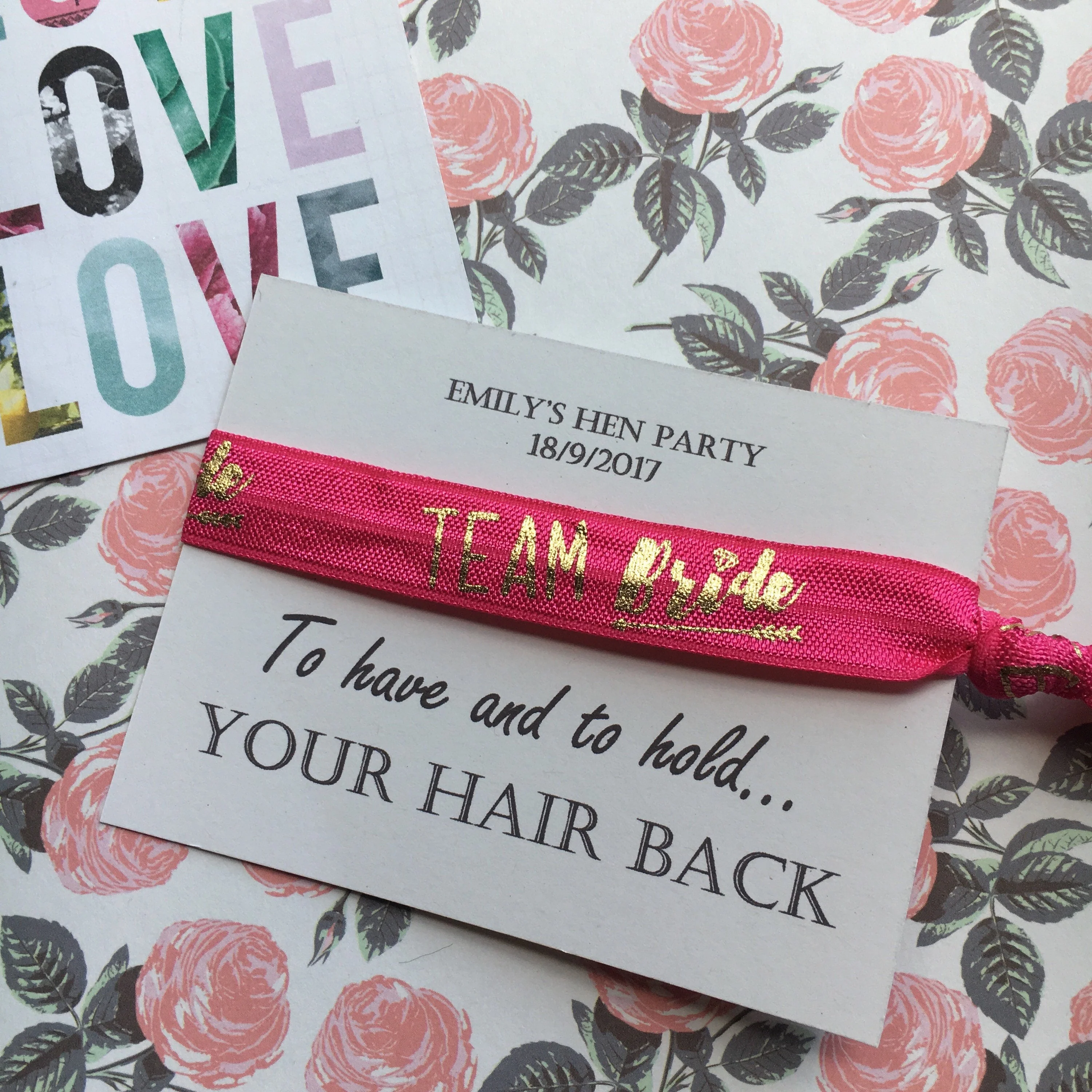 Hen Party Wristband / Hair Tie - Bride Tribe / Team Bride - Can Be Personalised With Any Name + FREE wristband, Hen Party, - Image 2
