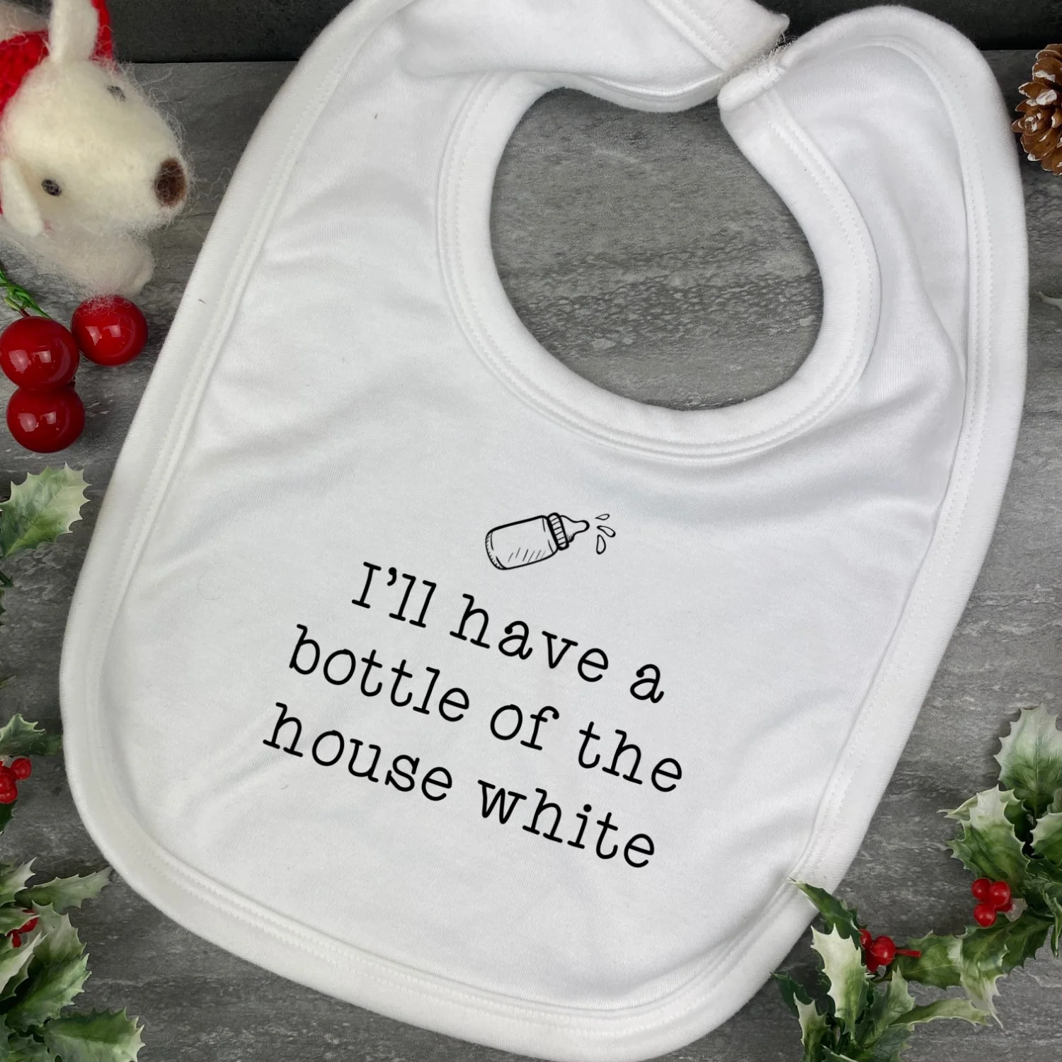 House White - Funny Baby Bib - Image 5