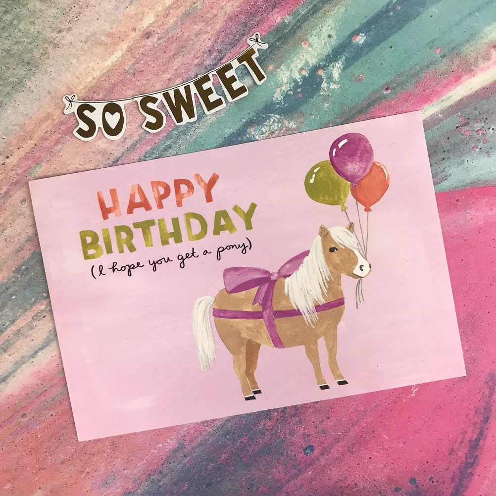 I Hope You Get A Pony Postcard