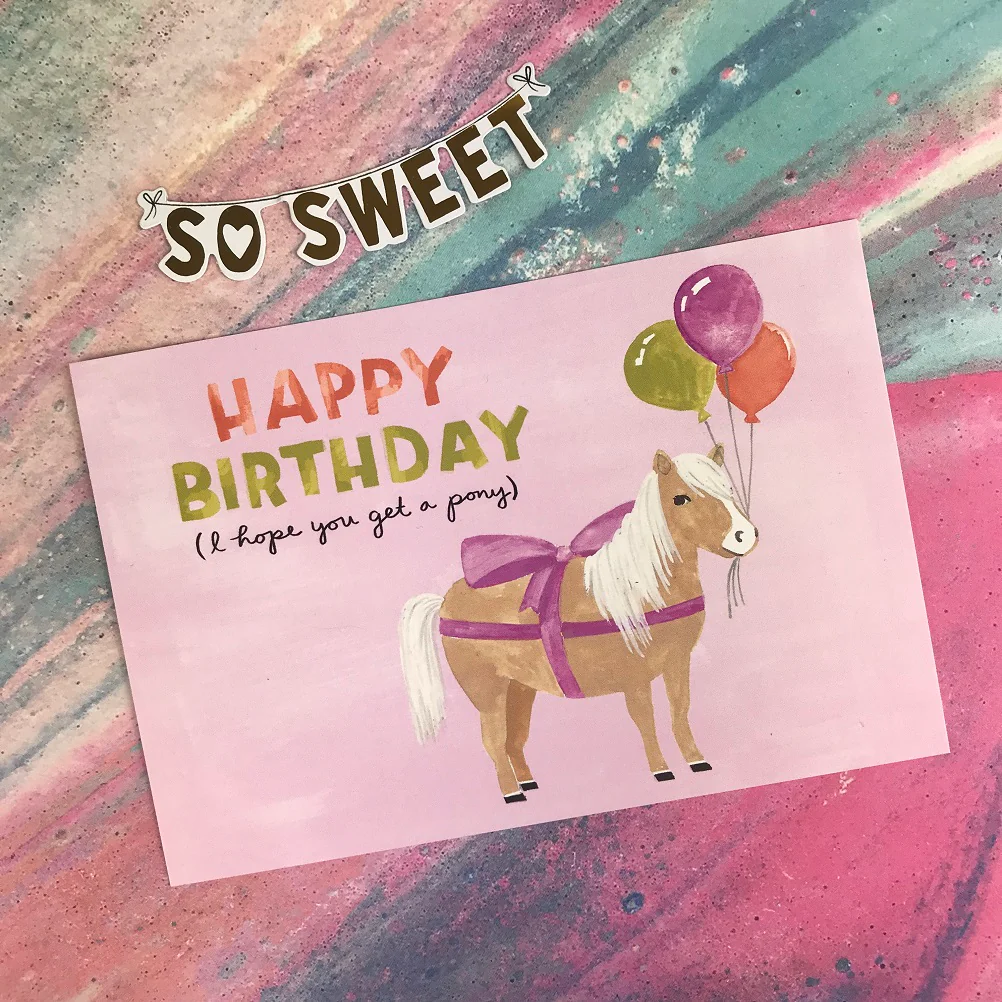 I Hope You Get A Pony Postcard - Image 3