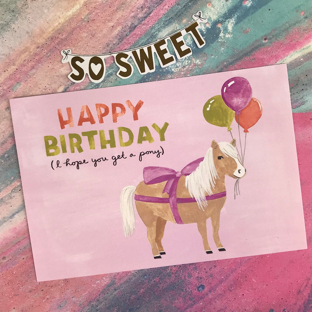 I Hope You Get A Pony Postcard - Image 4