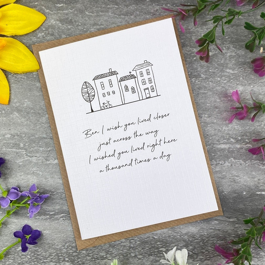 I Wish You Lived Closer Personalised Card - Image 10