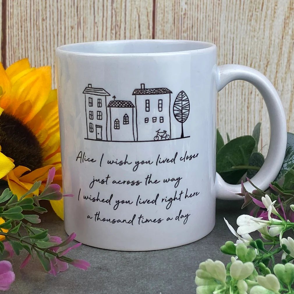 I Wish You Lived Closer Personalised Mug - Image 3