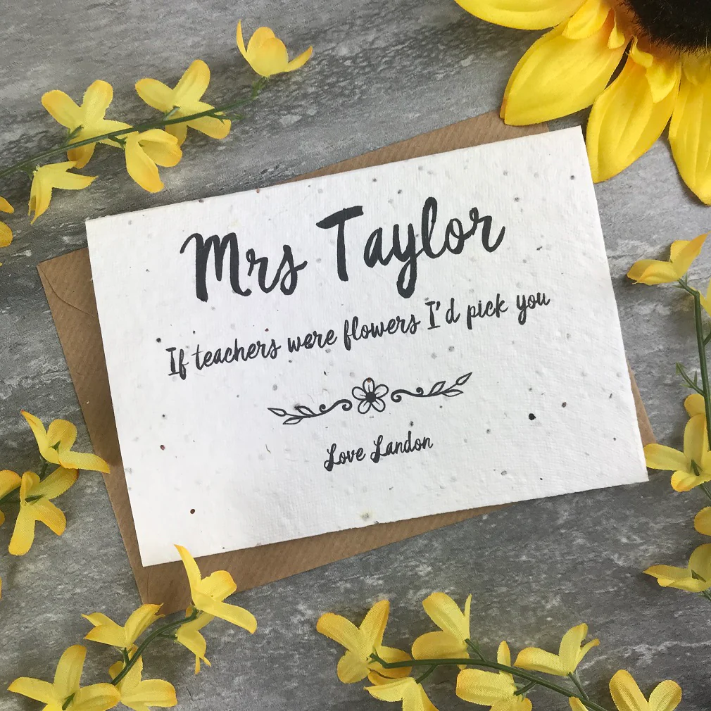 If Teachers Were Flowers I'd Pick You - Personalised Card - Image 2