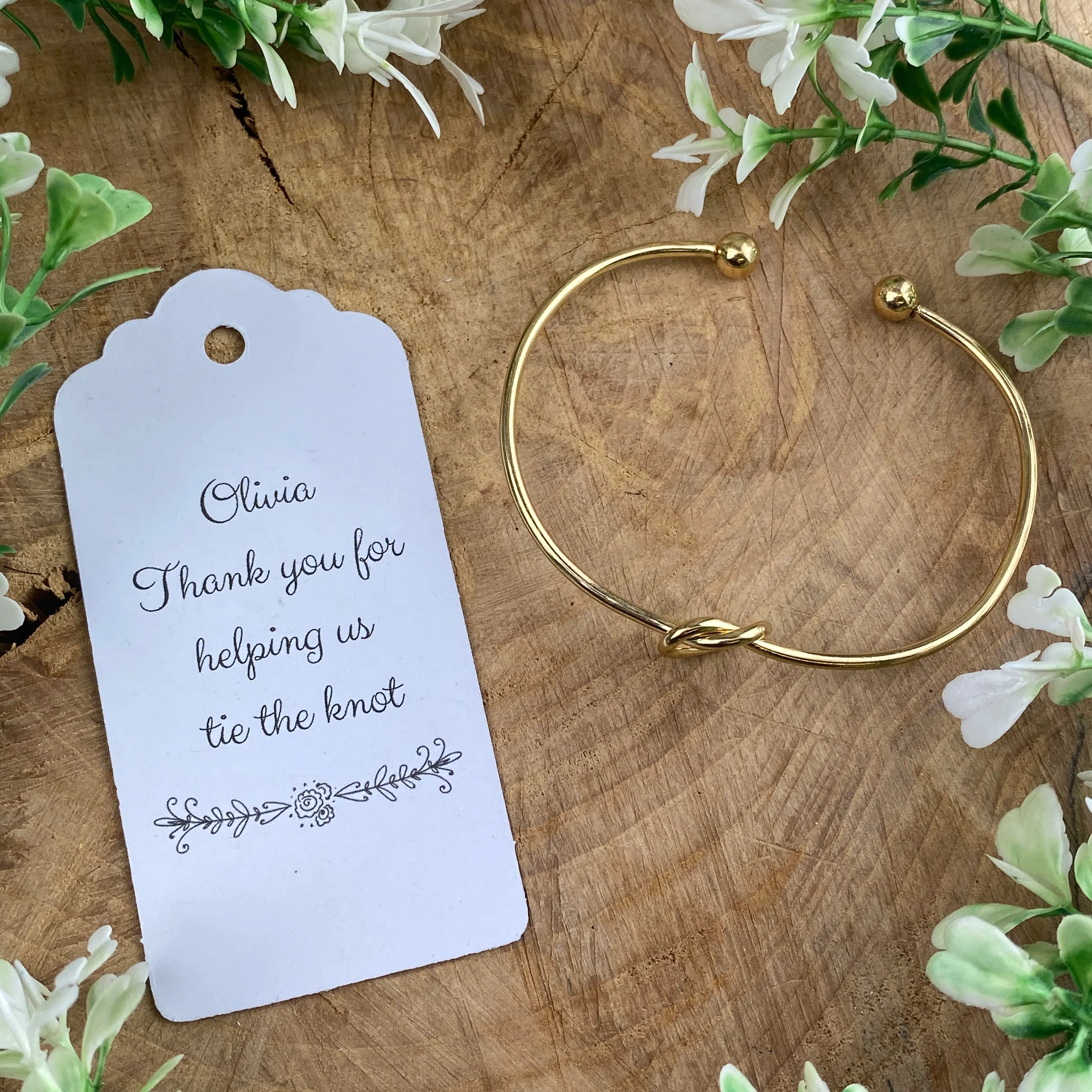 Bridesmaid Knot Bangle Thank You Gift - Image 5