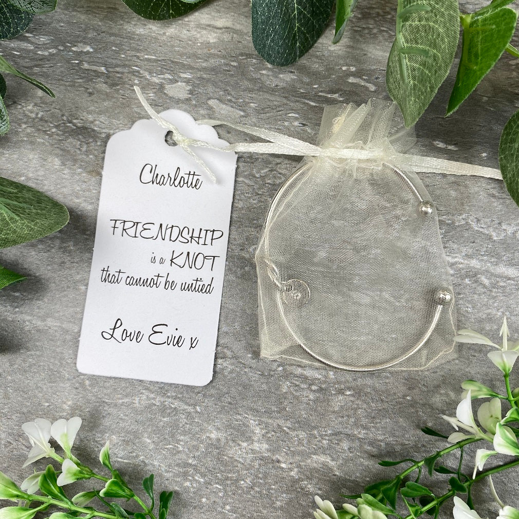 Knot Bangle With Initial Charm Friendship Is A Knot - Image 10
